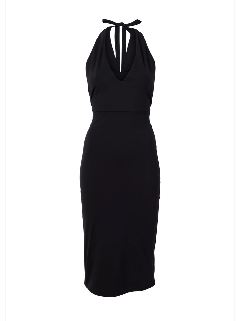 Bandier Le Ore Black Open Back Wrap Dress